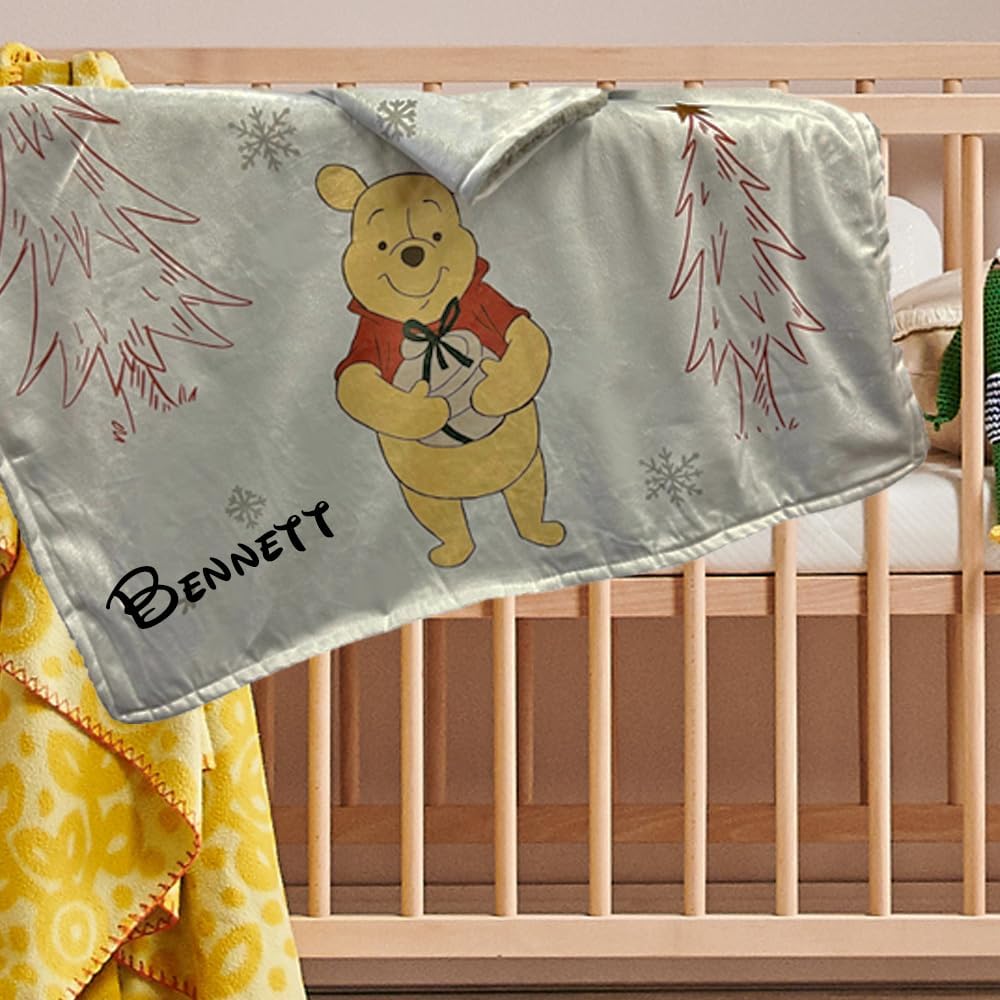 Disney Winnie The Pooh Personalized Christmas Blanket