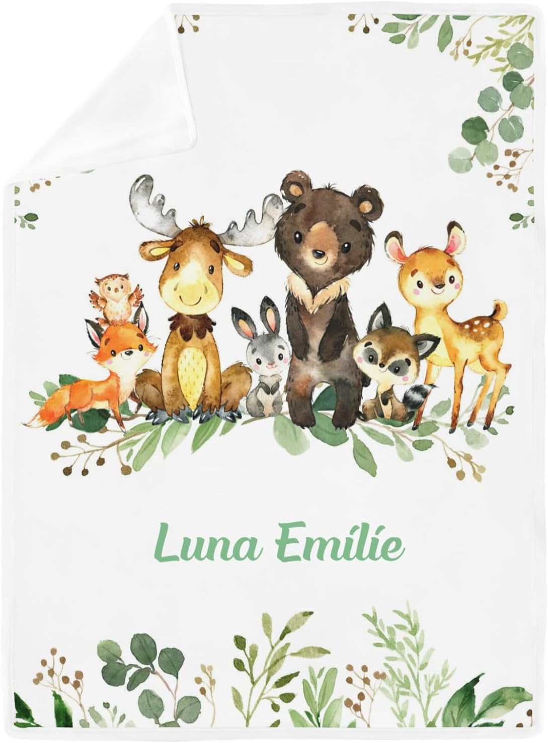 Deven Greenery Jungle Animals Cooling Blanket for Toddler