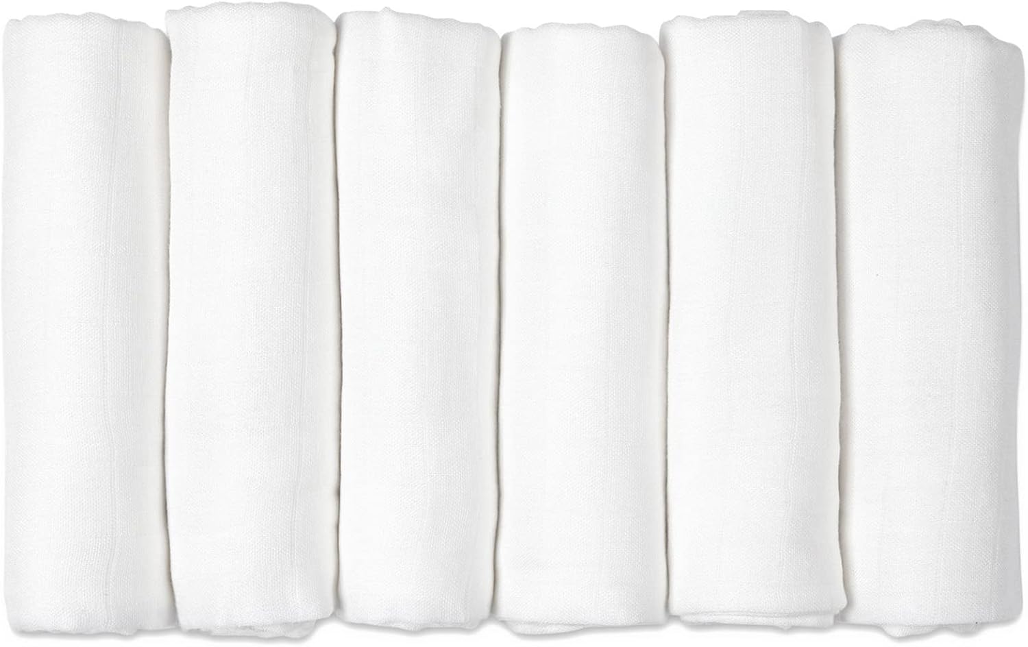 GLLQUEN BABY 6-Pack Swaddle Blankets - Soft Breathable