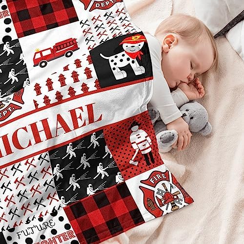Personalized Baby Blanket with Name - Baseball Minky Blanket for Boys and Girls