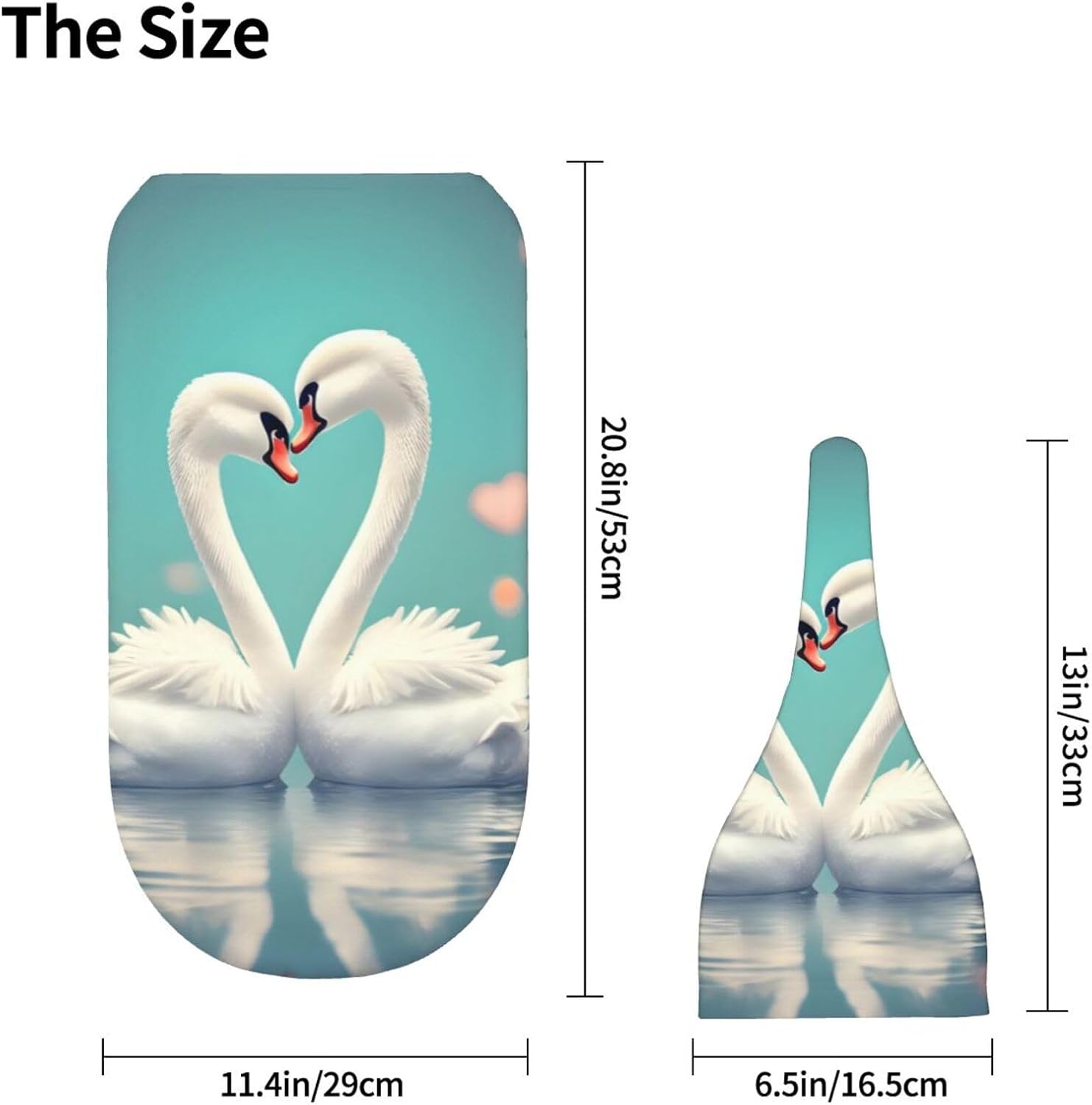 LiuMng Love Print Newborn Swaddle with Beanie Set