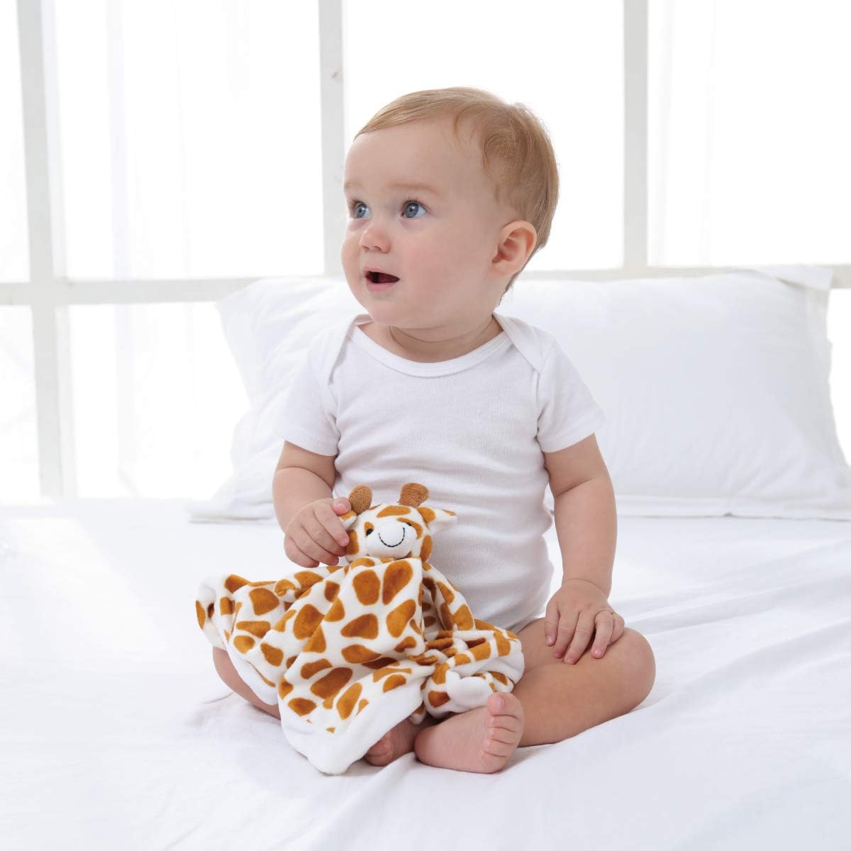Apricot Lamb 14 Inch Yellow Giraffe Security Blanket