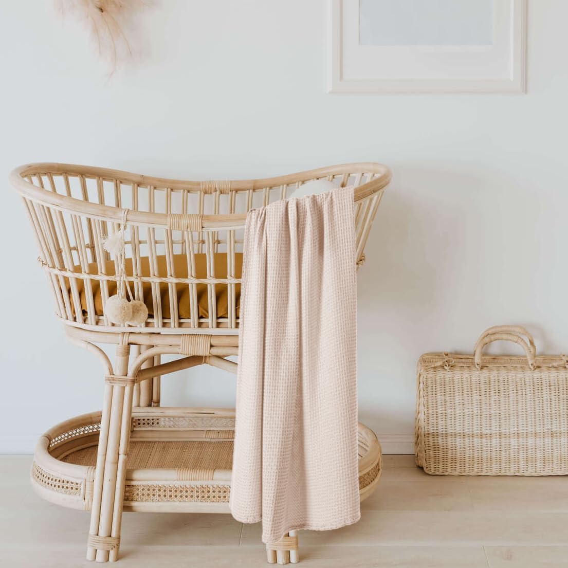 Kloovete 36x40 Inch Waffle Weave Blanket for Newborn