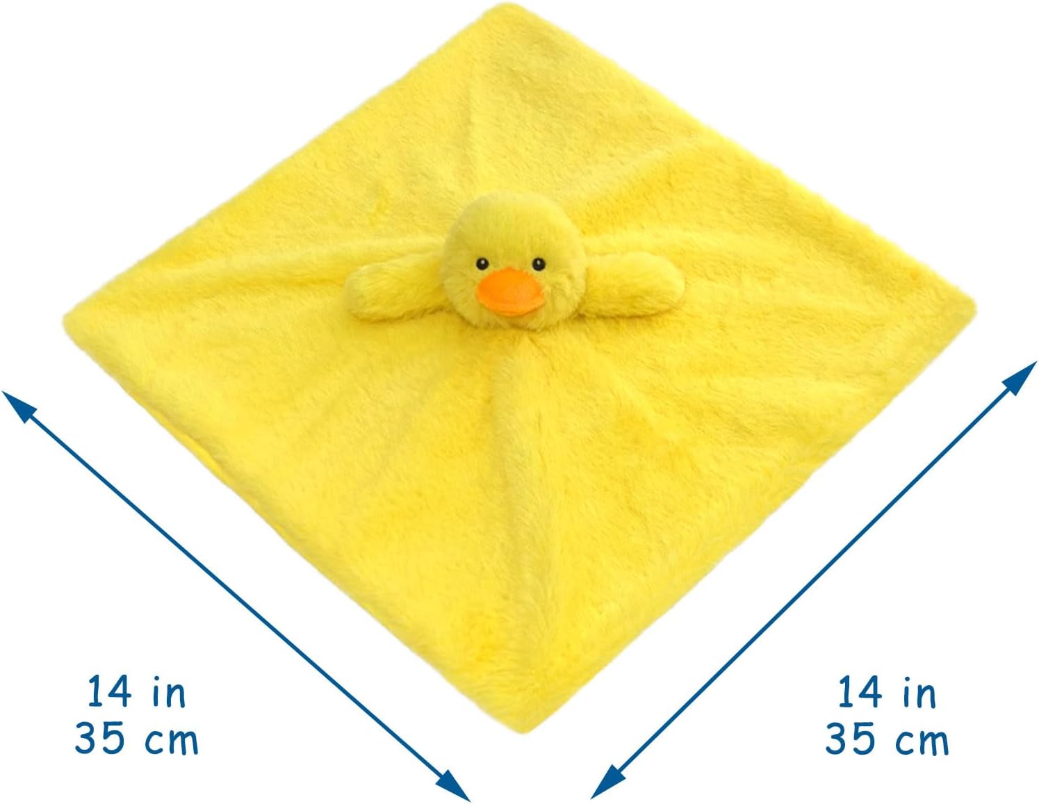 Baby Yellow Duck Security Blanket 14 Inches Plush Stuffed Animal Lovey