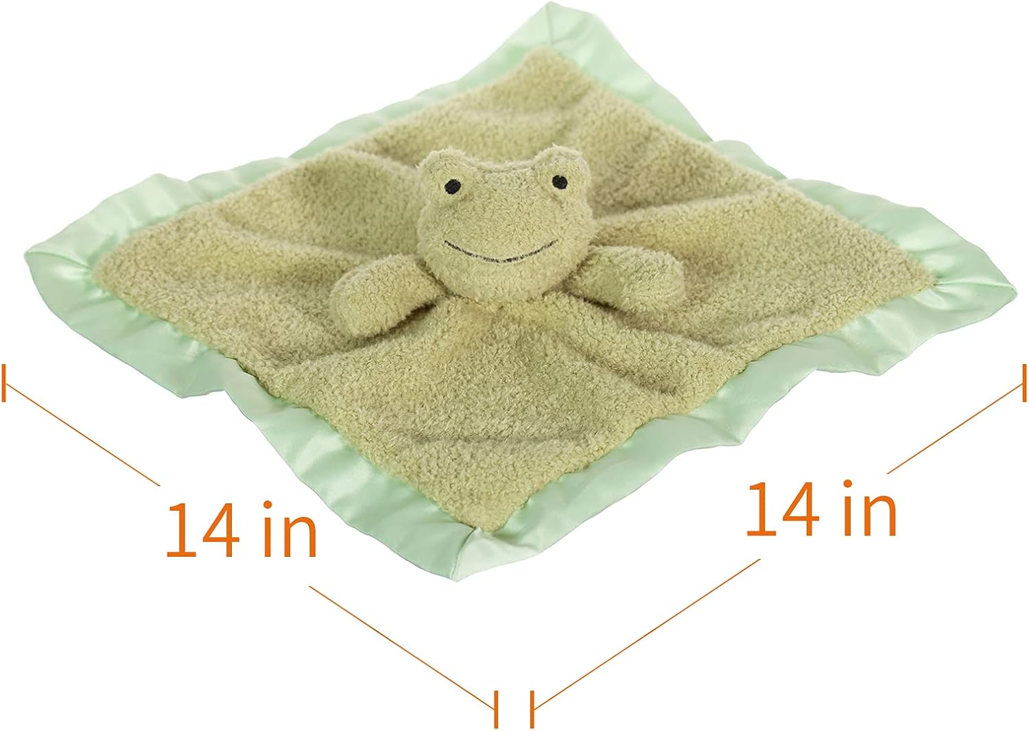 Apricot Lamb Green Frog Bed Blanket