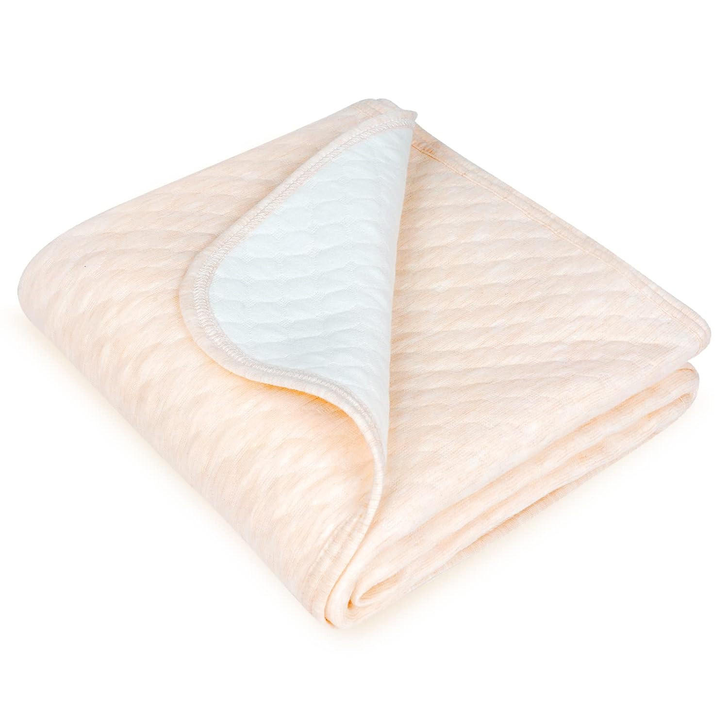 Zenssia Organic Cotton Baby Blanket - Light Orange 39x47
