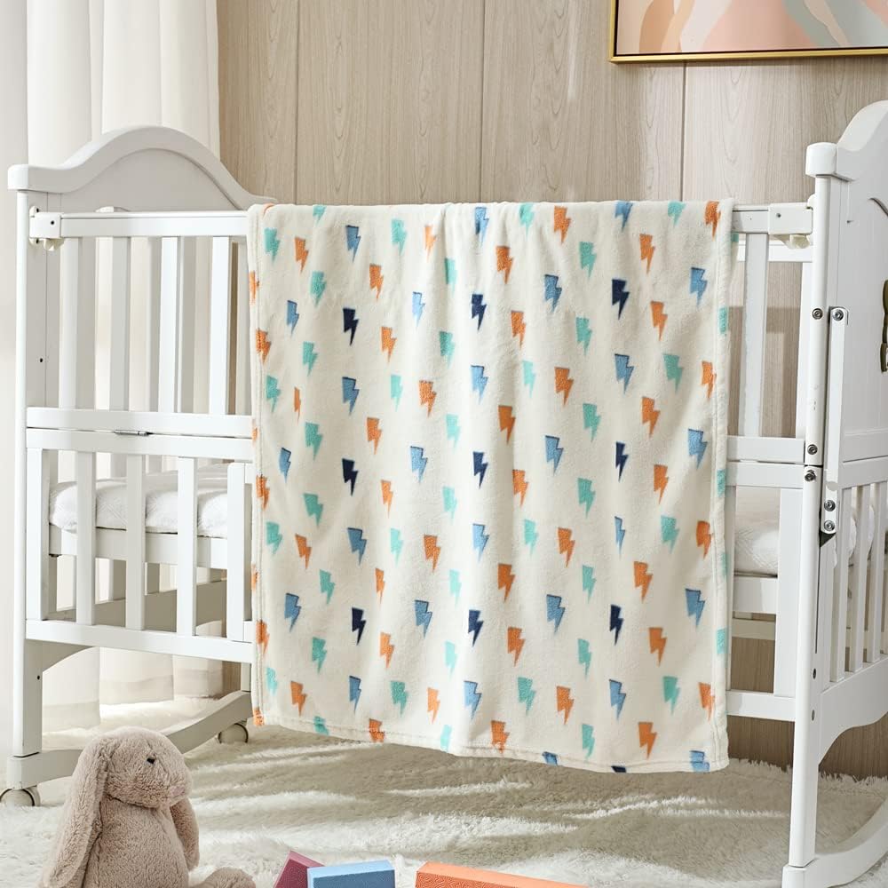 CREVENT 30x40 Cozy Plush Fleece Blanket for Baby Boys