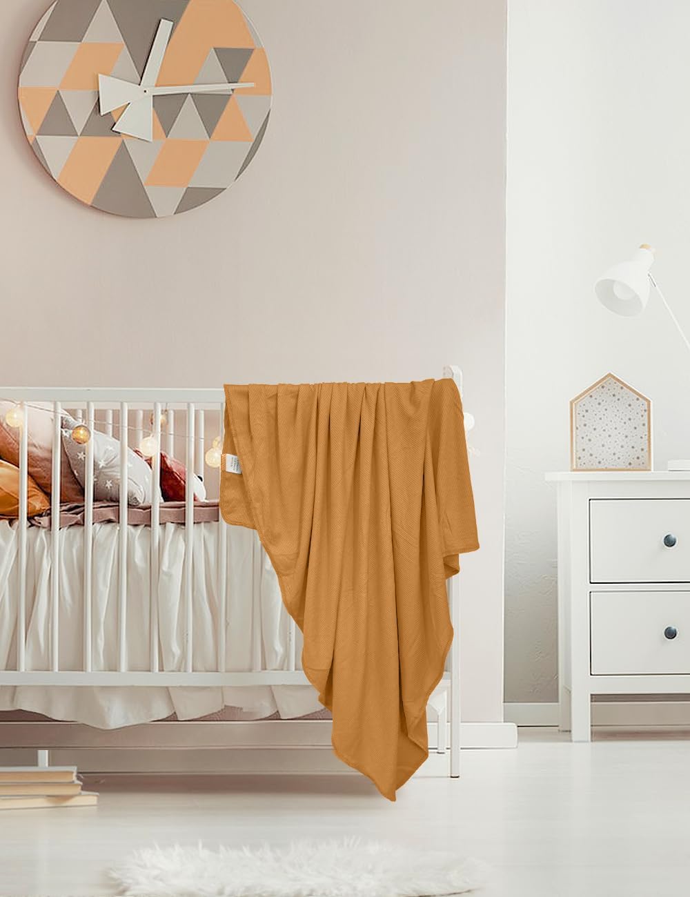 ZURLEFY Stretchy Baby Swaddle Blanket and Matching Hat Set