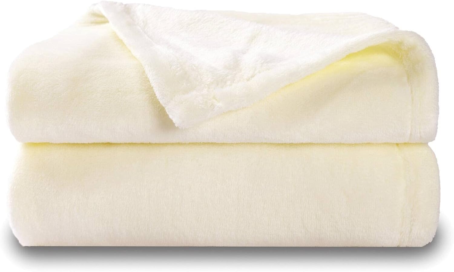 NANPIPER Ivory Baby Blanket - Soft Plush Throw 30x40