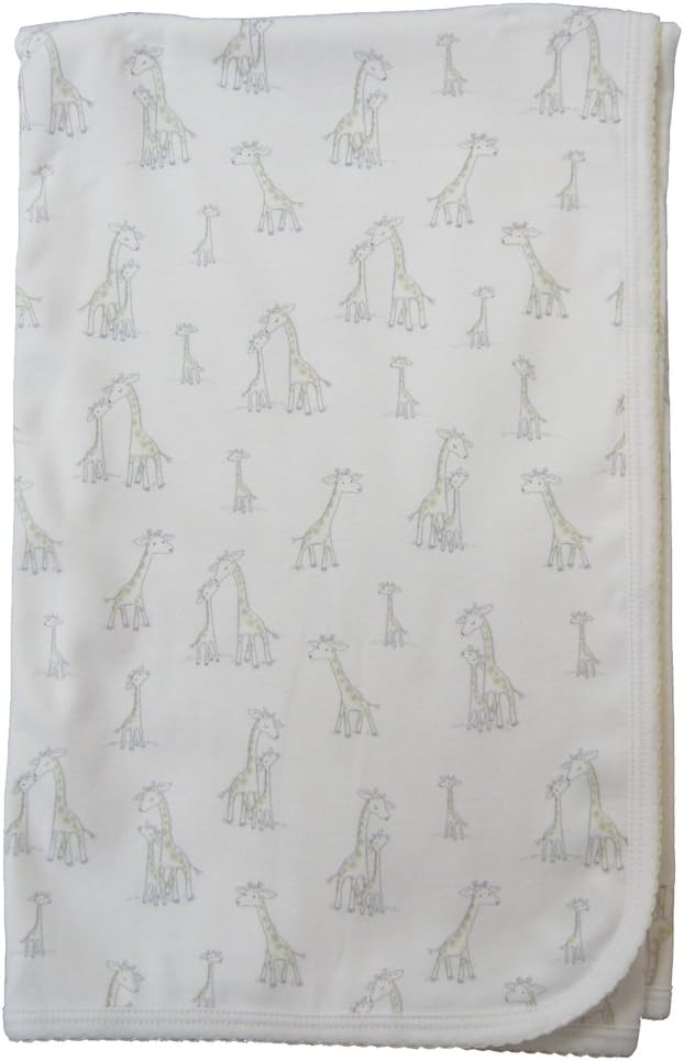 Kissy Kissy Giraffe Generations Print Receiving Blanket - White One Size