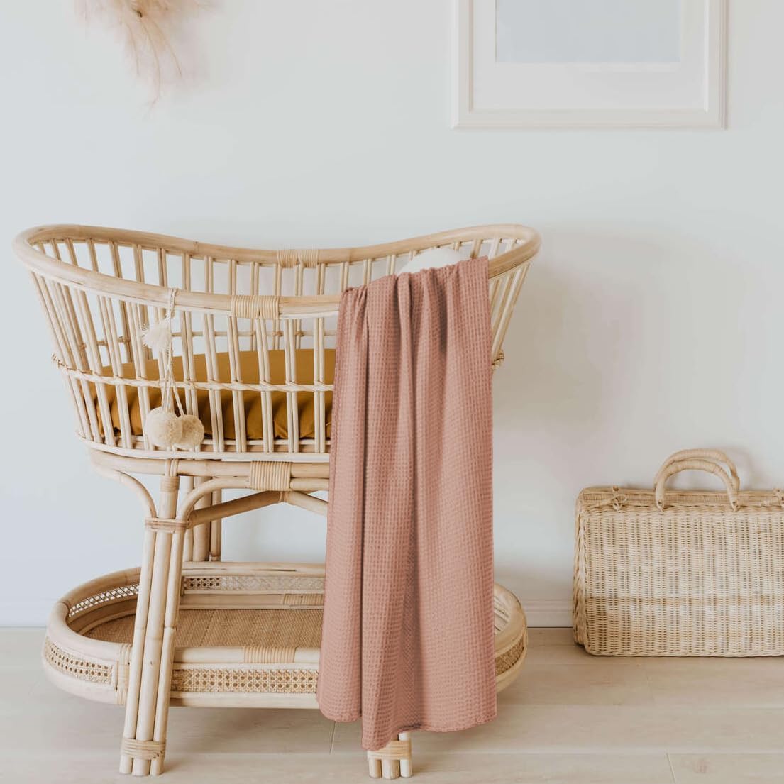 Kloovete 36 x 40 Inch Cooling Waffle Weave Blanket