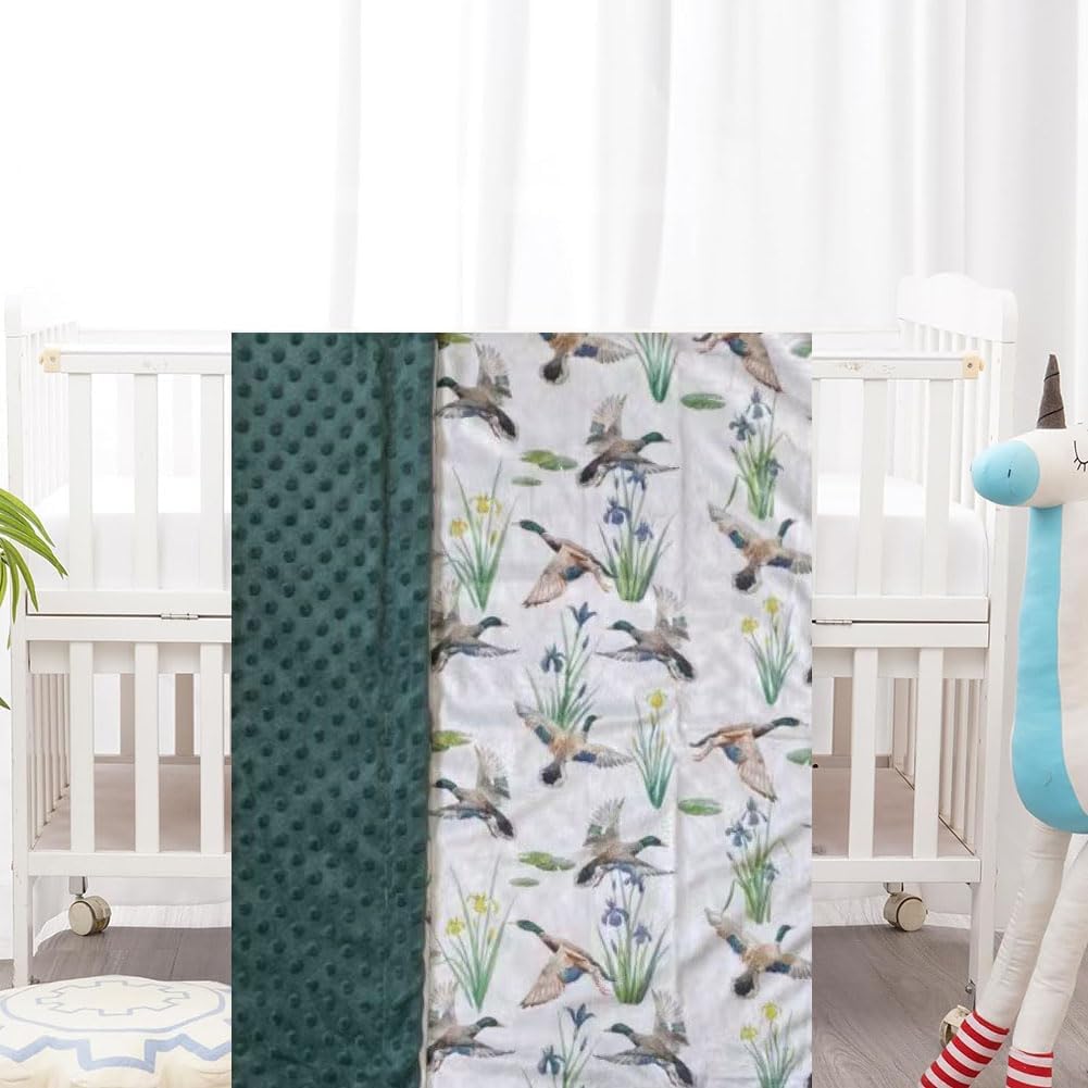 Super Soft Baby Blanket Double Layer Minky with Dotted Backing 30x40 Inch
