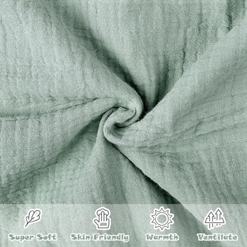 Hooyax Muslin Baby Blanket 30 x 40 Green 1