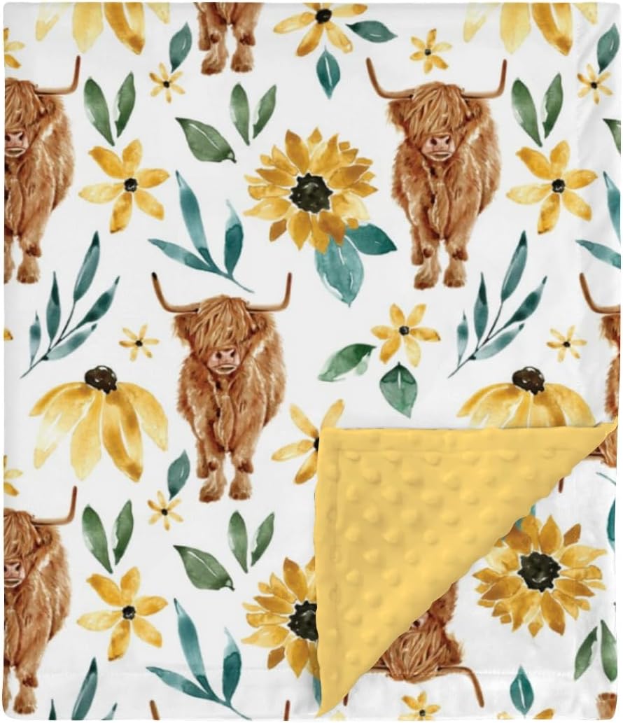 HawSkgFub Mink Baby Blanket Dotted Backing Girls Shower Gift