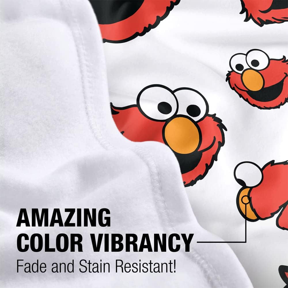 LOGOVISION Sesame Street Baby Blanket 30X40 Elmo Face Pattern 1