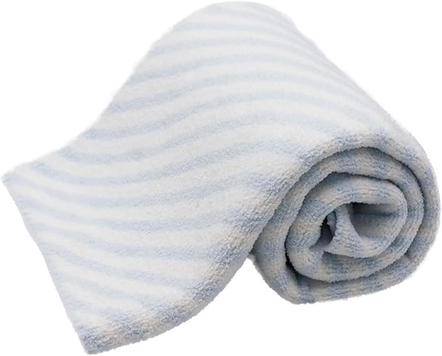 LITTLE CELEBRITY Chenille Baby Blanket - Soft Plush 40x30 Inches Blue Stripes