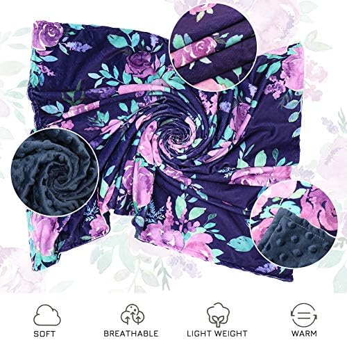TANOFAR Soft Baby Blanket with Watercolor Flowers
