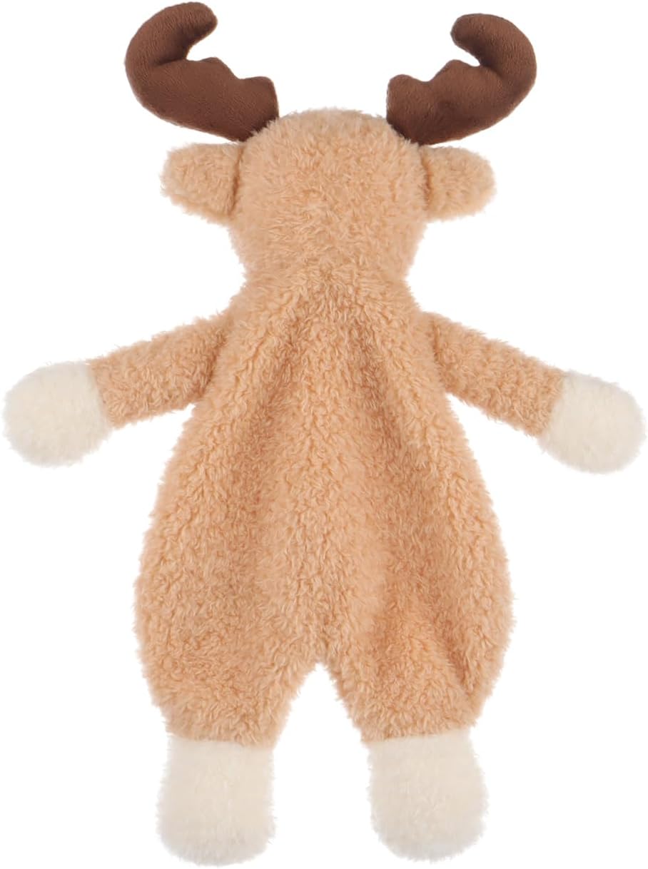 Apricot Lamb Reindeer Security Blanket 10 Inches