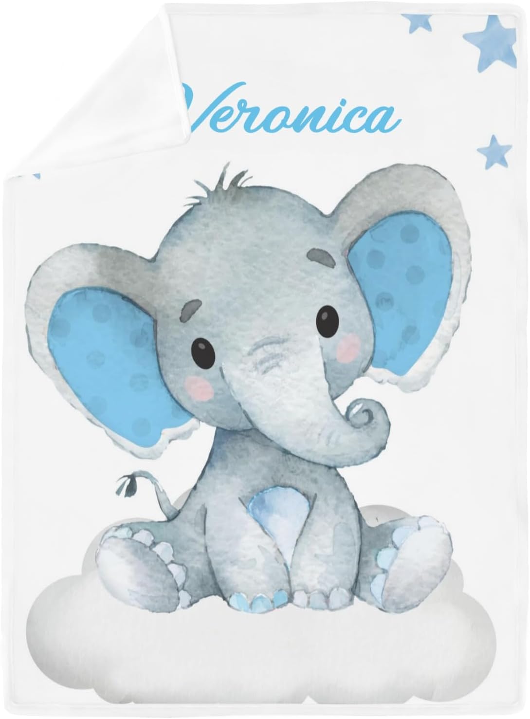 Deven Blue Elephant Cooling Blanket for Toddler