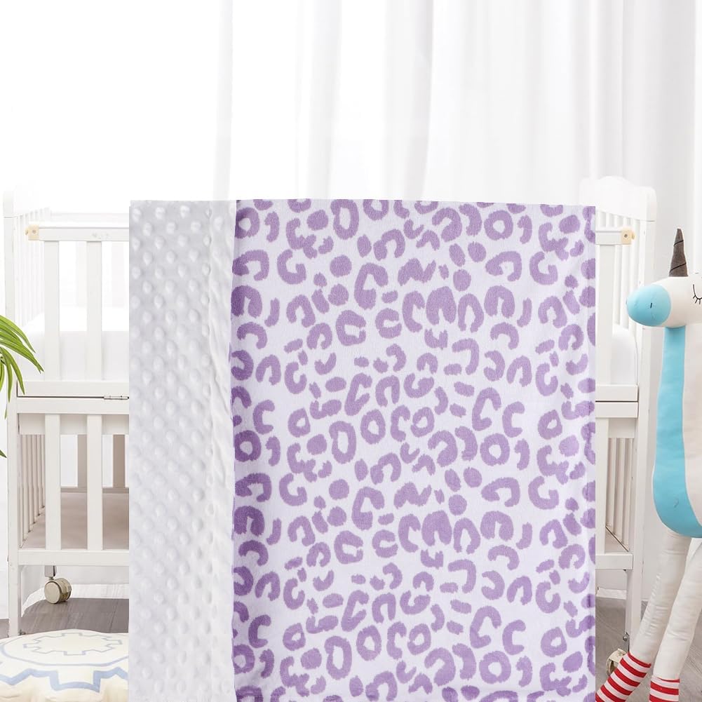 Super Soft Double Layer Minky Baby Blanket for Newborns