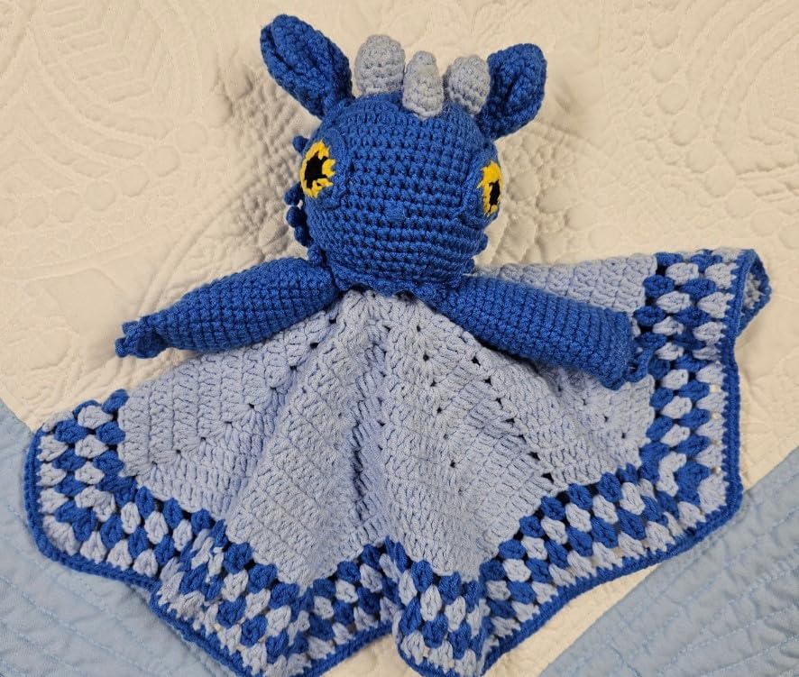 Handmade Dragon Baby Lovey Receiving Gift for Newborn