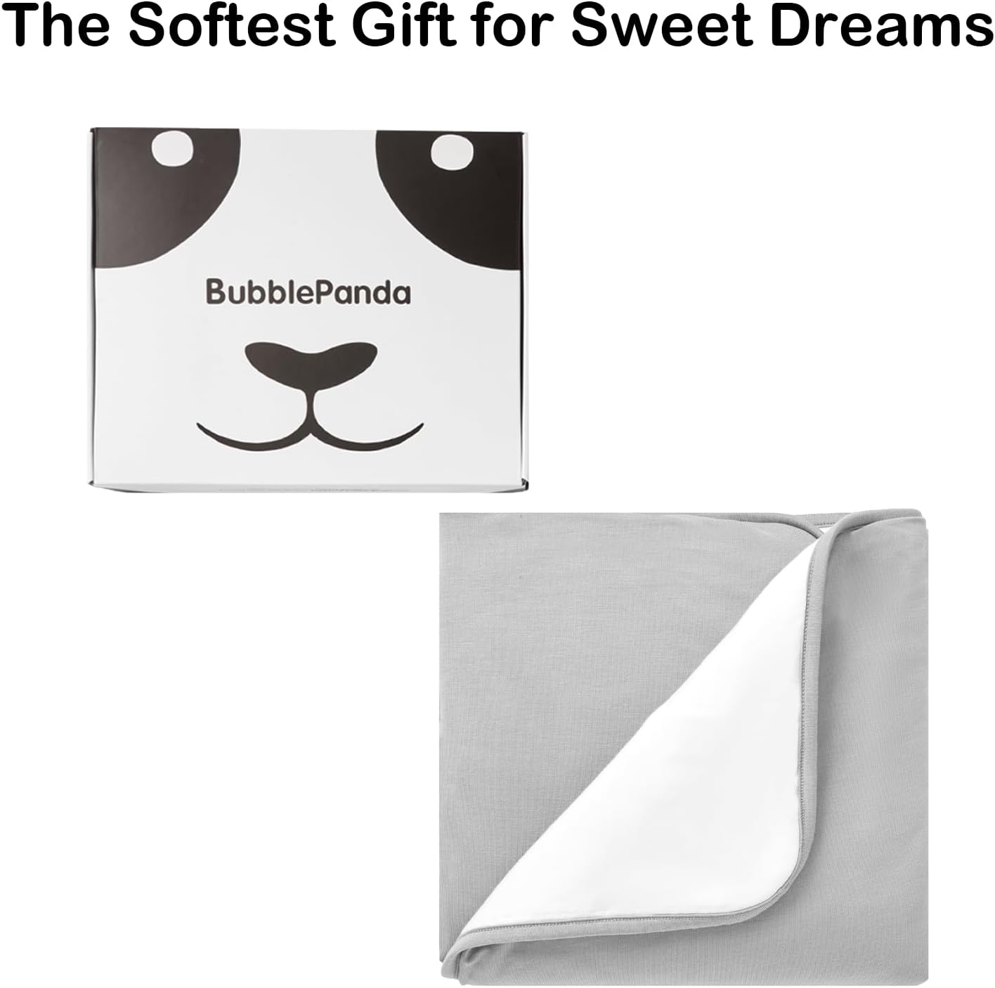BubblePanda Bamboo Rayon Baby Blanket 30x40 Gray
