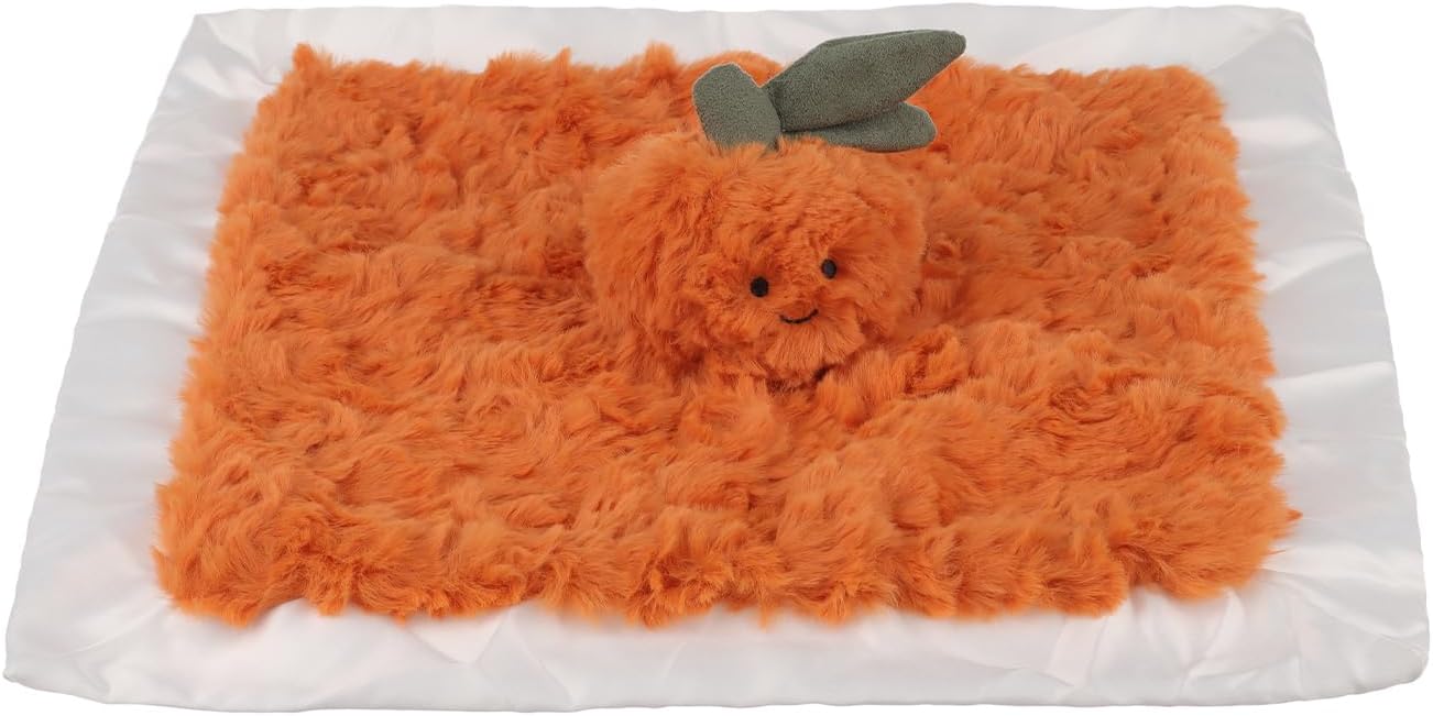 Apricot Lamb Fresh Orange Baby Lovey Security Blanket 1