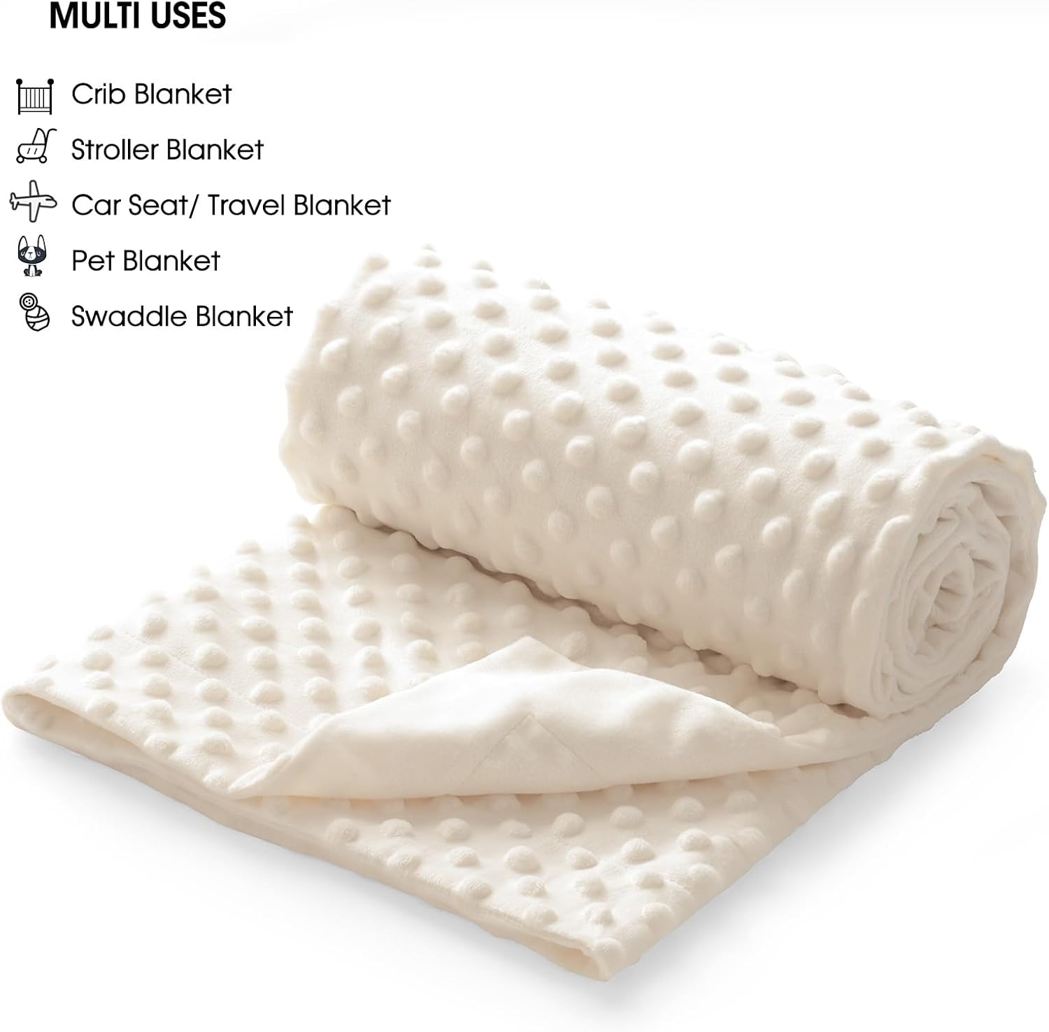 Davids Kids Micro Fleece Minky Blanket for Girls 50x60 Inches