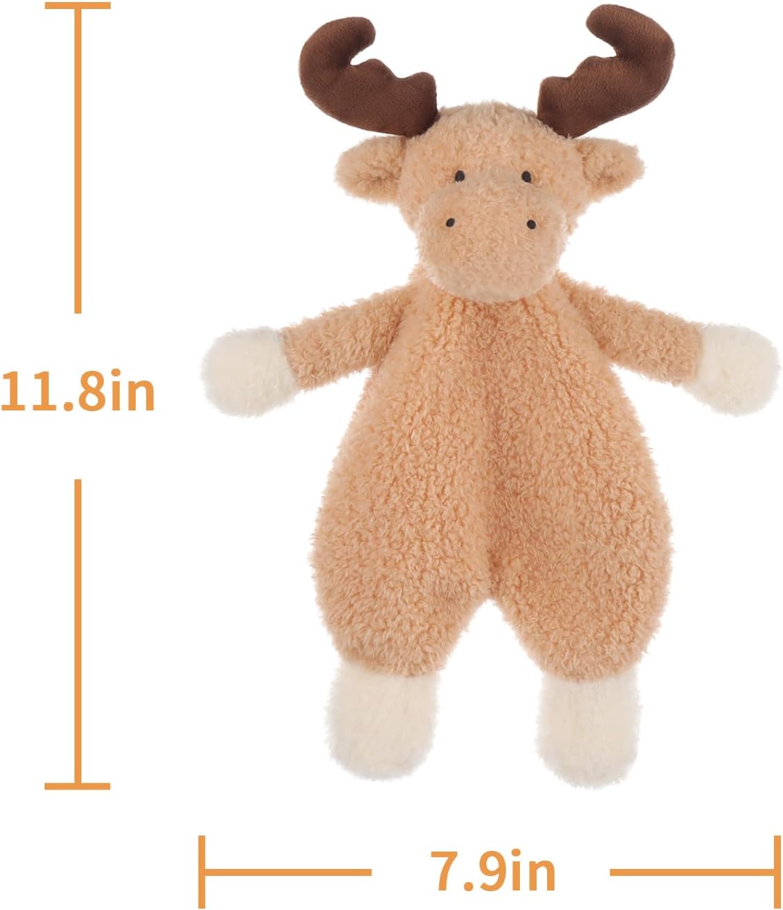 Apricot Lamb Reindeer Security Blanket 10 Inches