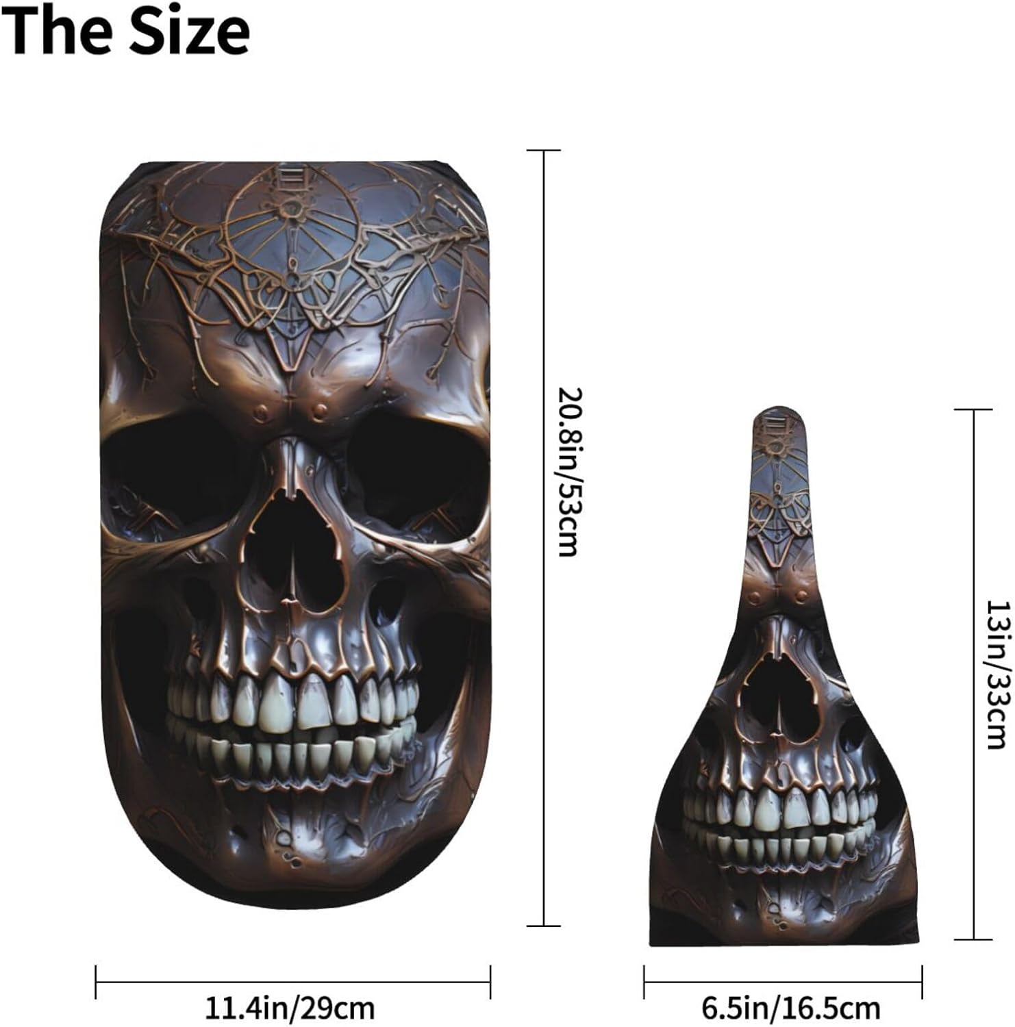 Copper Skull Print Newborn Swaddle Blanket Set with Beanie