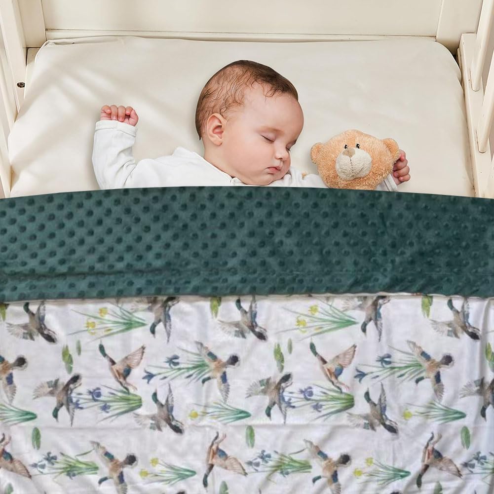 Super Soft Baby Blanket Double Layer Minky with Dotted Backing 30x40 Inch