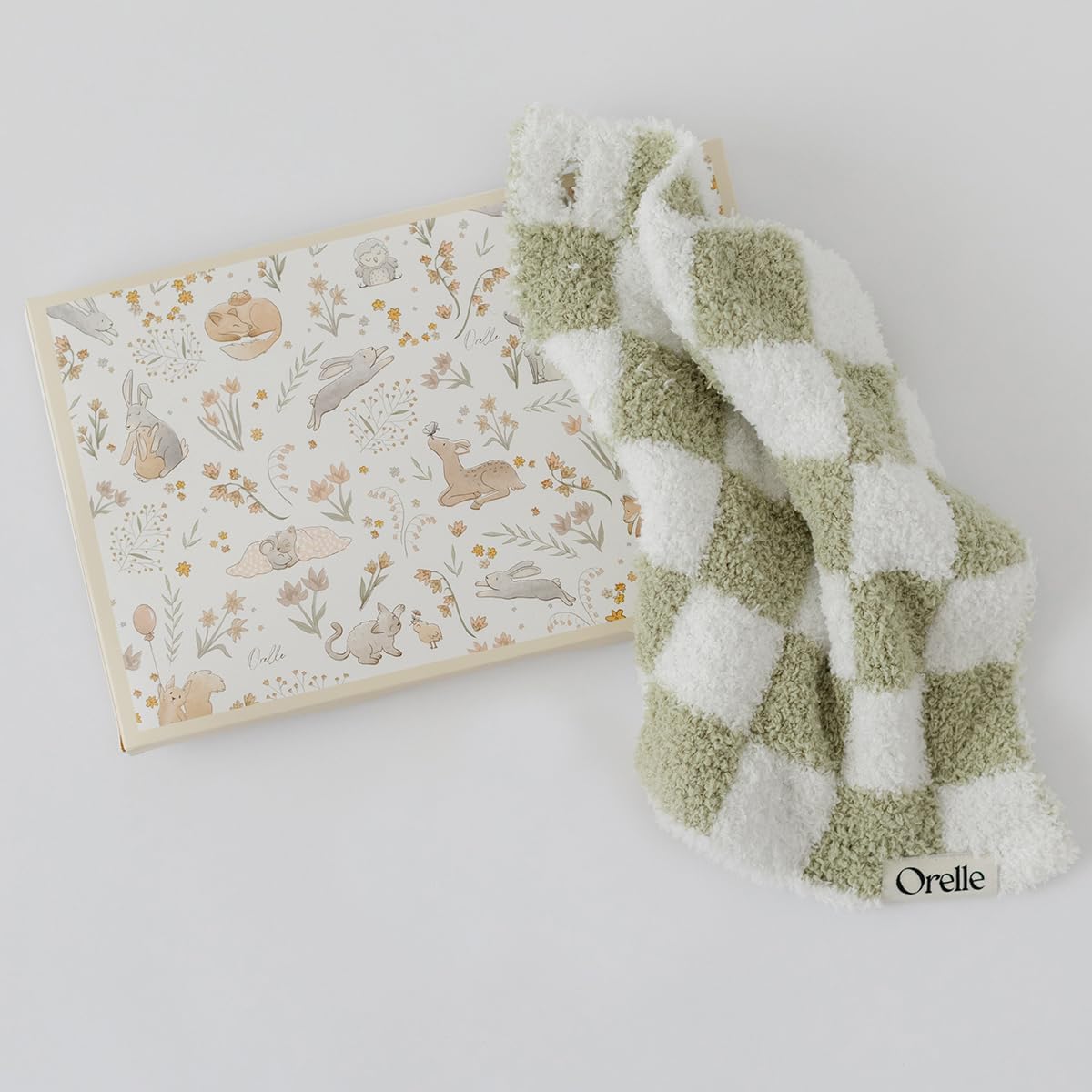 Orelle Baby Checkered Pacifier Lovey Blanket Soft Plush