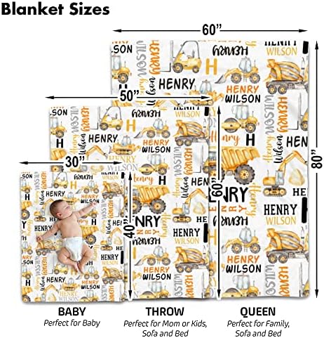 Custom Baby Blanket with Name - Car Theme