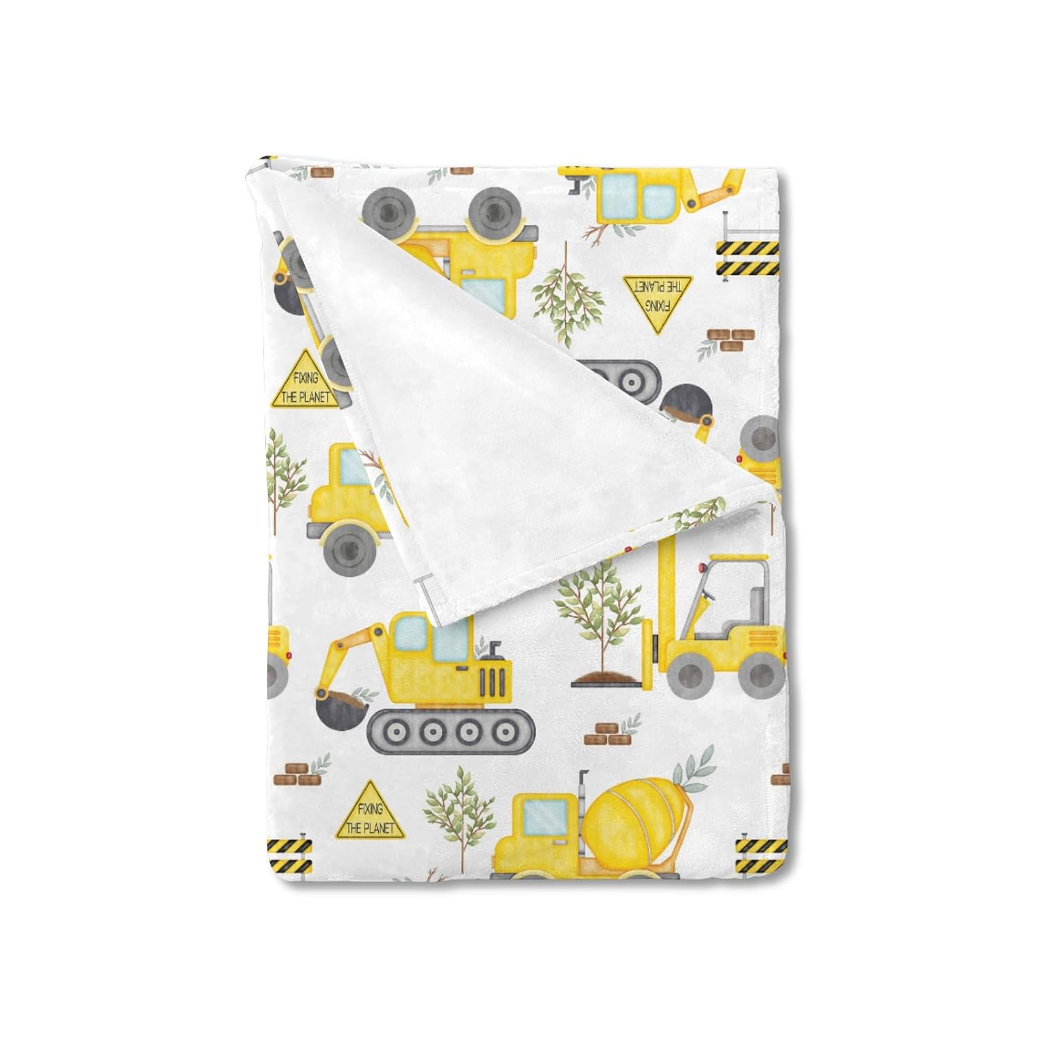Hwmmbh Baby Construction Truck Flannel Blanket 1
