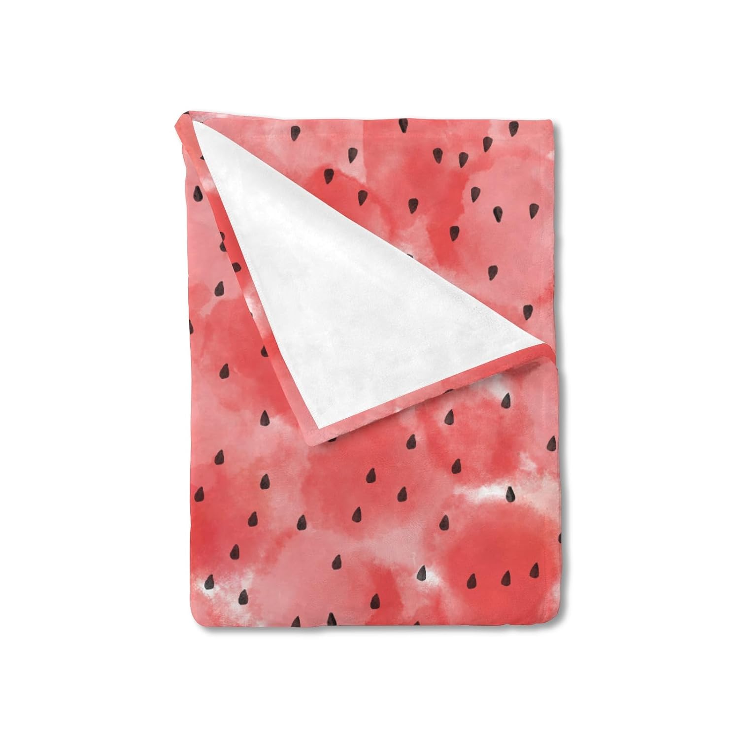 Watercolor Watermelon Baby Blanket Flannel Throw