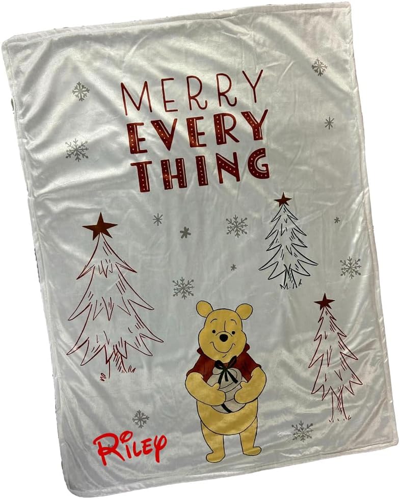 Disney Winnie The Pooh Personalized Christmas Blanket