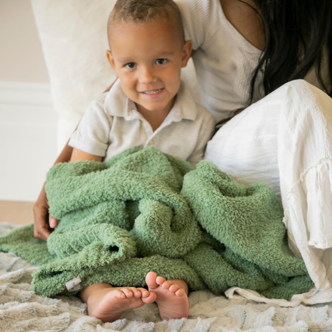 SARANONI Bamboni Luxury Baby Blanket - Olive 30 x 40