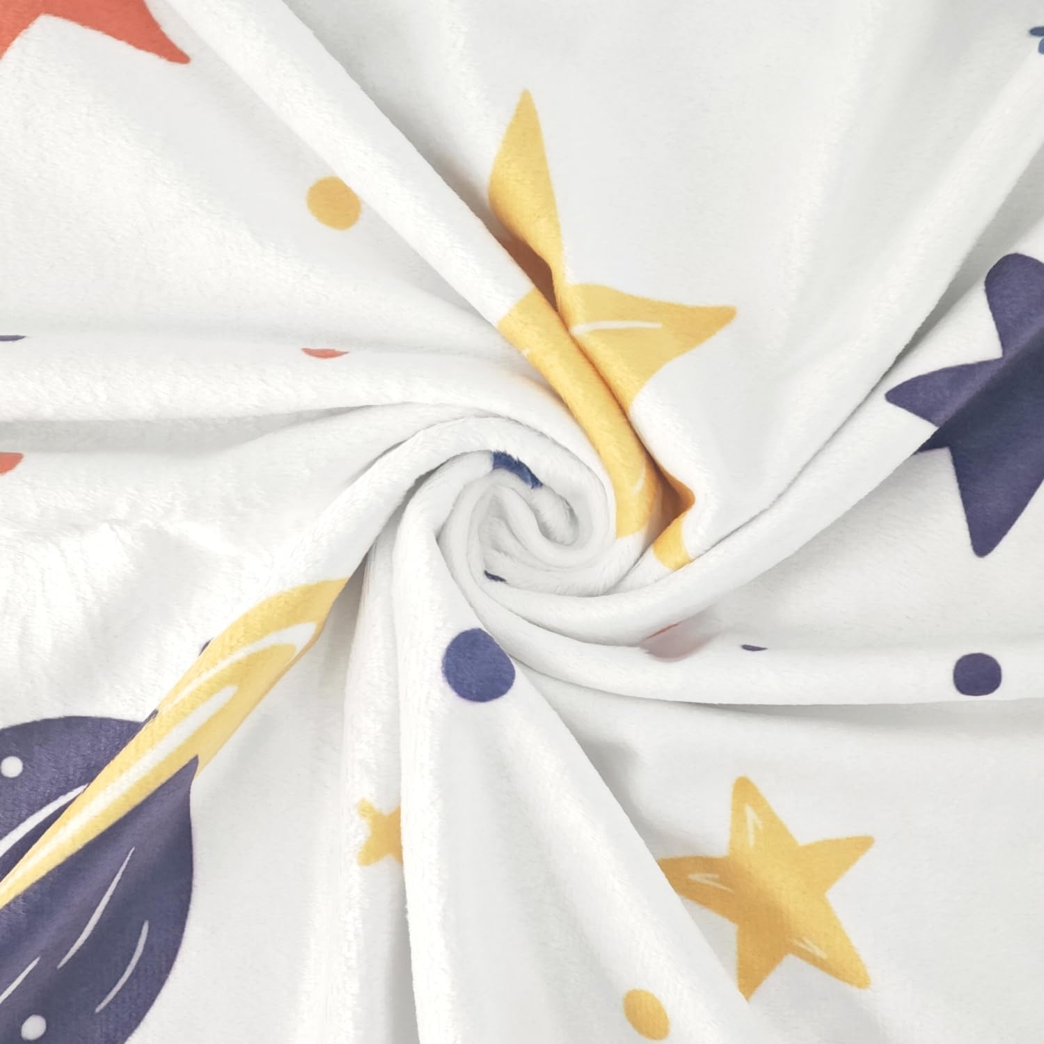 VivaCozy Baby Blanket Space Planet Gray