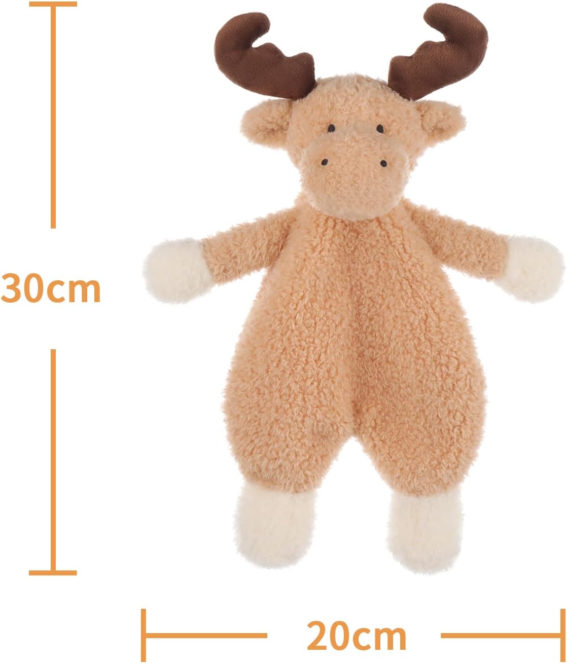 Apricot Lamb Reindeer Security Blanket 10 Inches