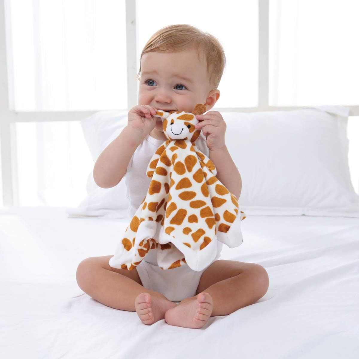 Apricot Lamb 14 Inch Yellow Giraffe Security Blanket