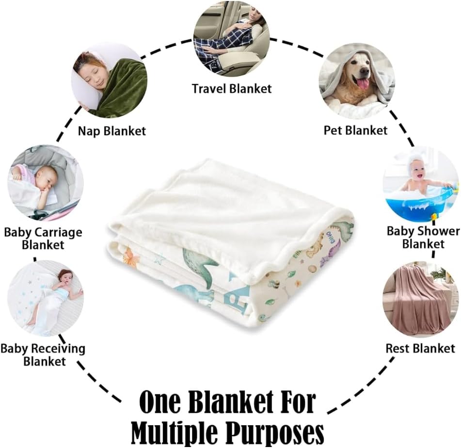 Customized Name Baby Forest Animal Blanket