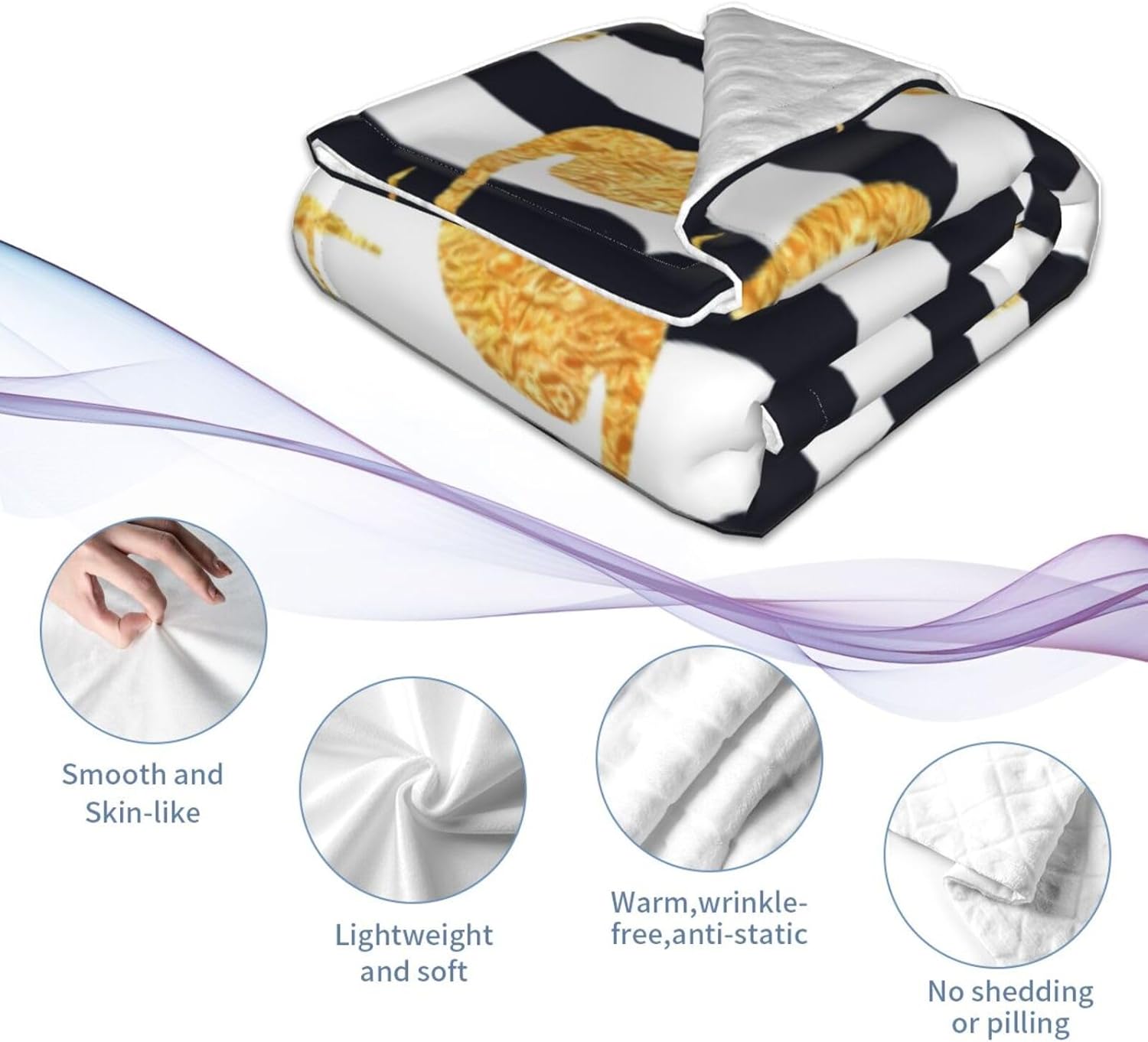 Salelf Gold Flamingo Baby Blanket 30x40 Inch