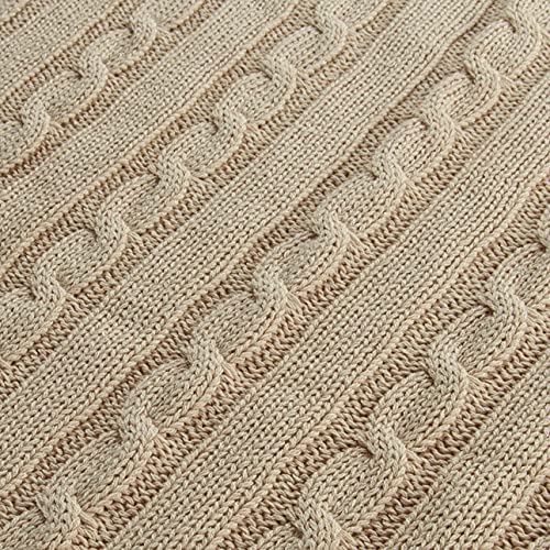 NTBAY 100 Pure Cotton Cable Knit Baby Blanket 30x40 Inches