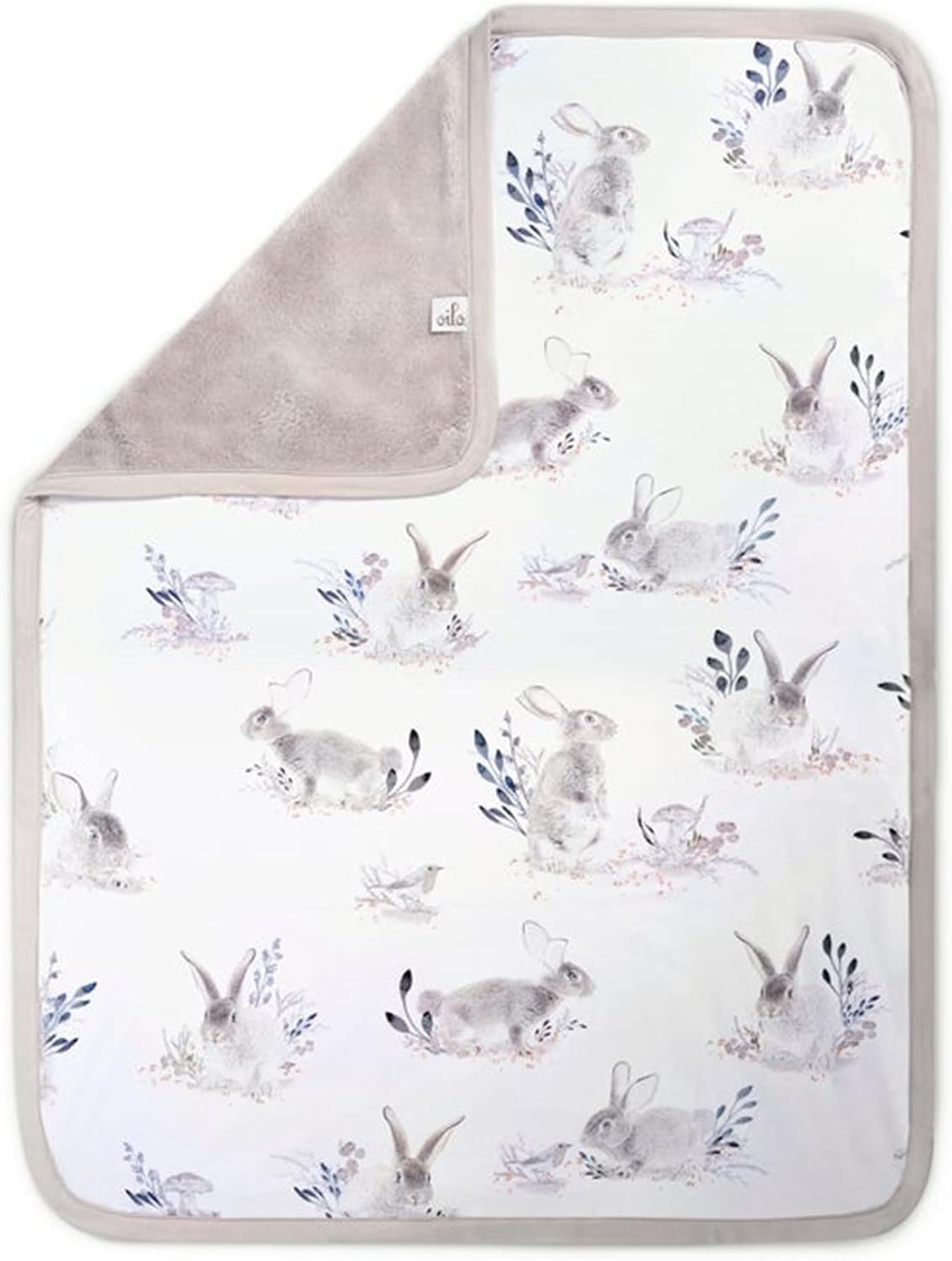Oilo Cottontail Bunny Baby Blanket 30x40 Turkish Cotton Plush Chenille