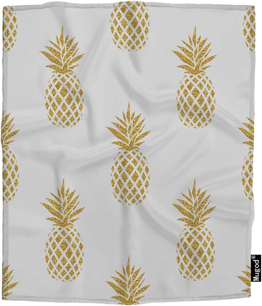Mugod Pineapple Flannel Blanket 30x40 Inch