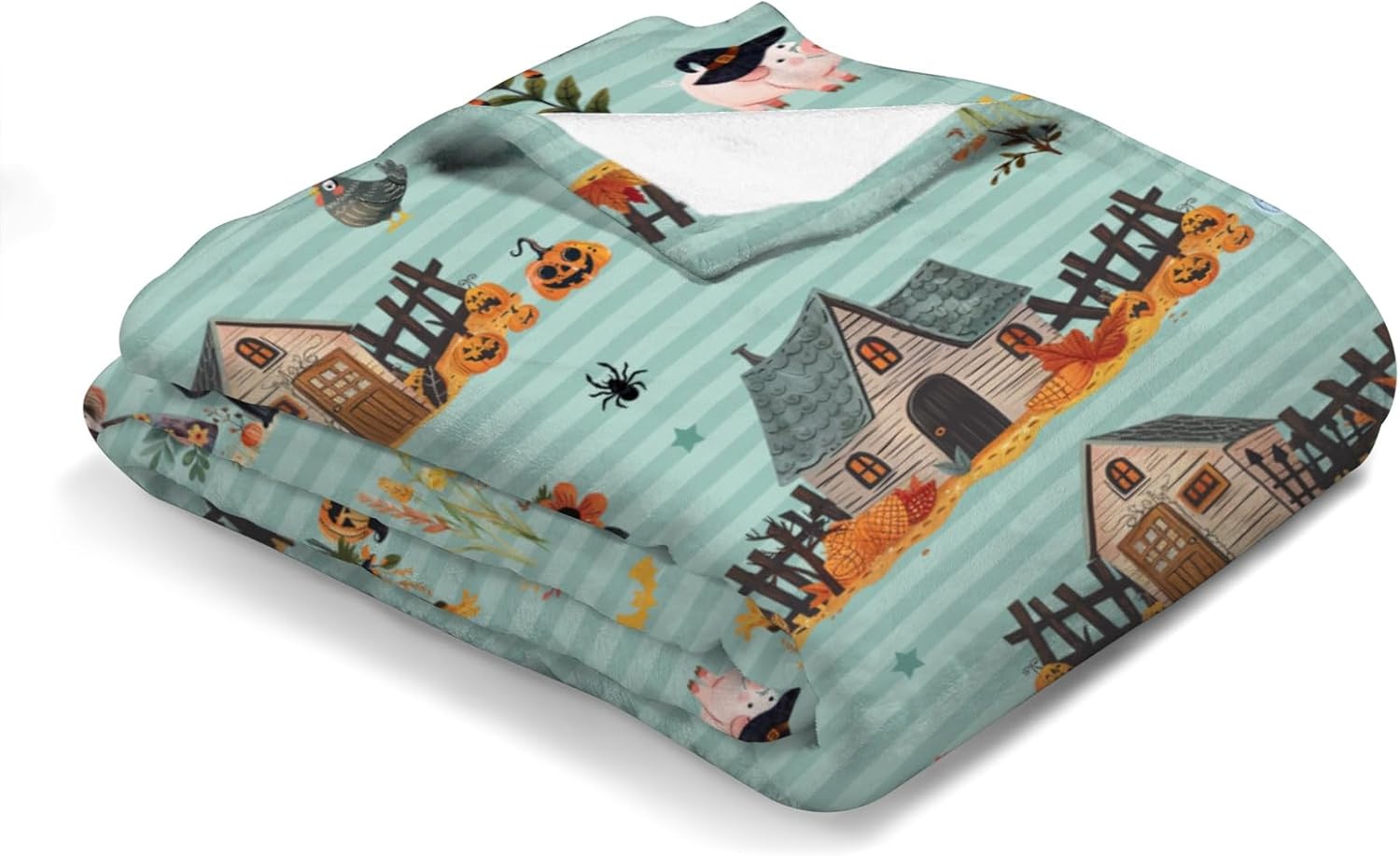 Hwmmbh Fall Farm Witch Cats Baby Blanket 60x80 1