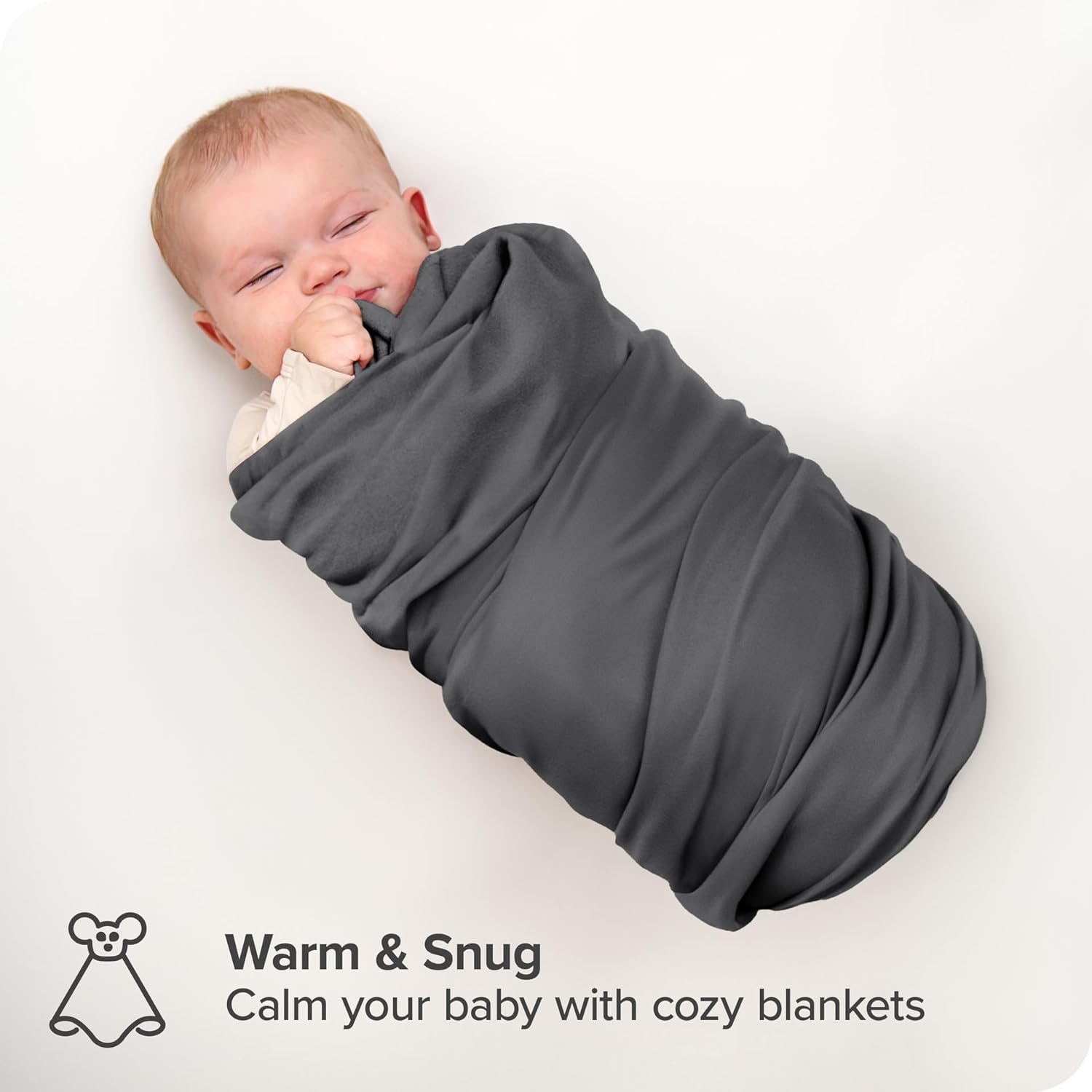 Bare Home 6-Pack Flannel Receiving Blankets 30x30 Premium 100 Cotton Hypoallergenic Warm