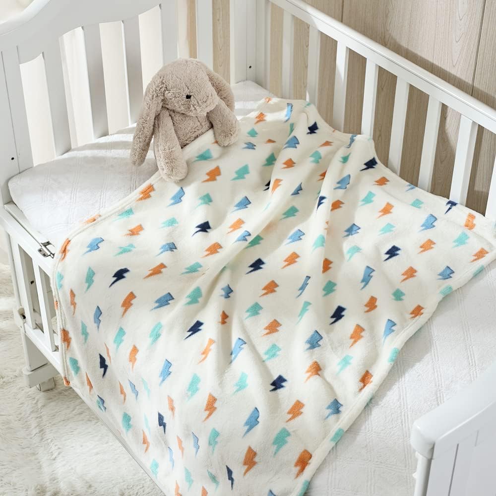 CREVENT 30x40 Cozy Plush Fleece Blanket for Baby Boys