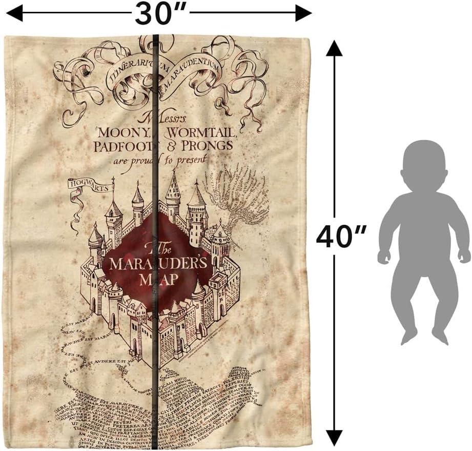 Harry Potter Baby Blanket 30x40 Folded Map Unisex