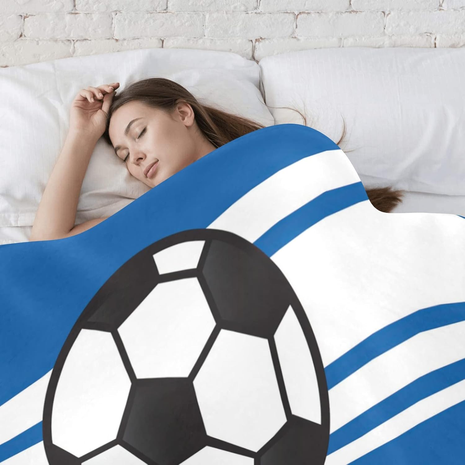 Custom Soccer Ball Blanket with Name for Newborn